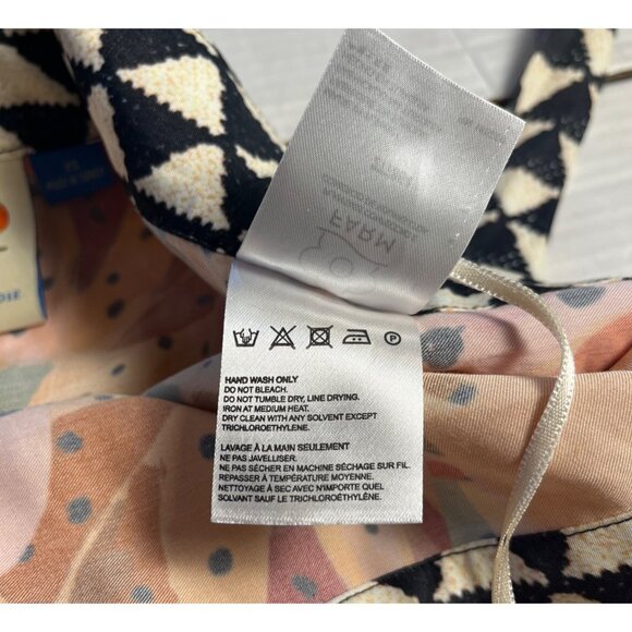 Farm Rio Contrast Wrap Midi Skirt Anthropologie Vibrant Banana Print XS beaded - Picture 11 of 16